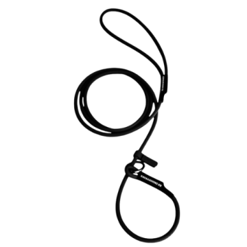 רצועה לכלב מביאוטן מעוגל שחורה עם קולר חנק מובנה - סליפ ליש