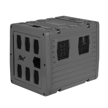 כלוב פלסטיק מחוזק עשוי מדפנות כפולות עבות - אפור בטון