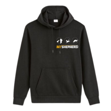 קפוצ'ון פוטר UNISEX איכותי הדפס אחורי כלב בהגנה