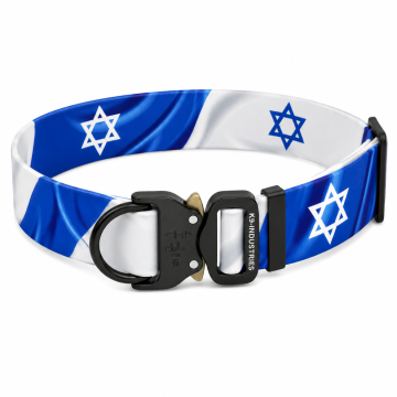 קולר ביאוטן איכותי נעילת קוברה - דגל ישראל 40 מ"מ